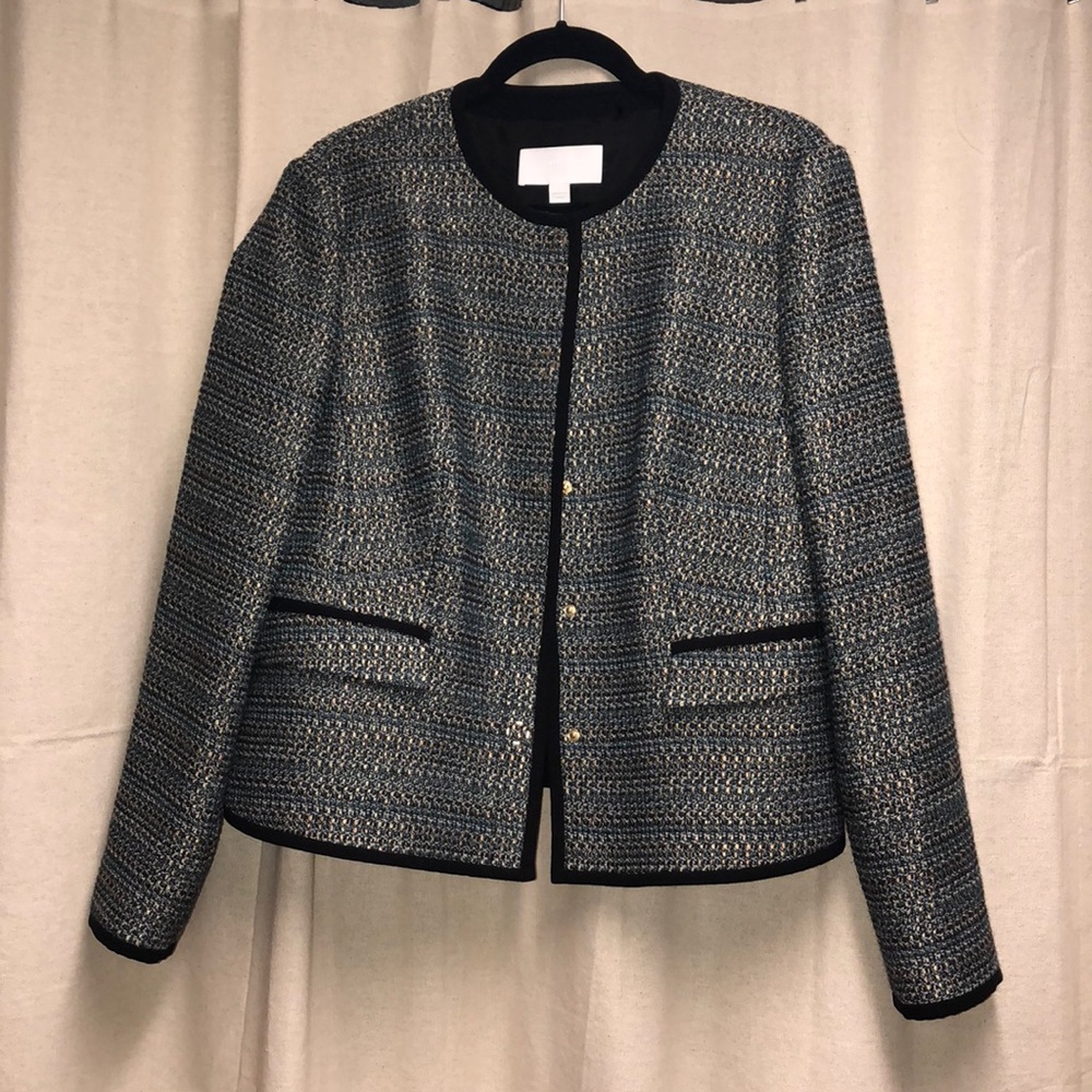 Boss by Hugo boss tweed blue/gold suit jacket
